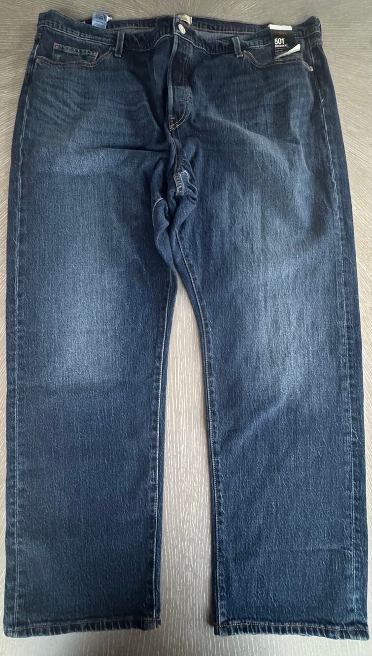 Levis Premium 501 Original Womens High Rise Straight Jeans Dark Wash 26M New